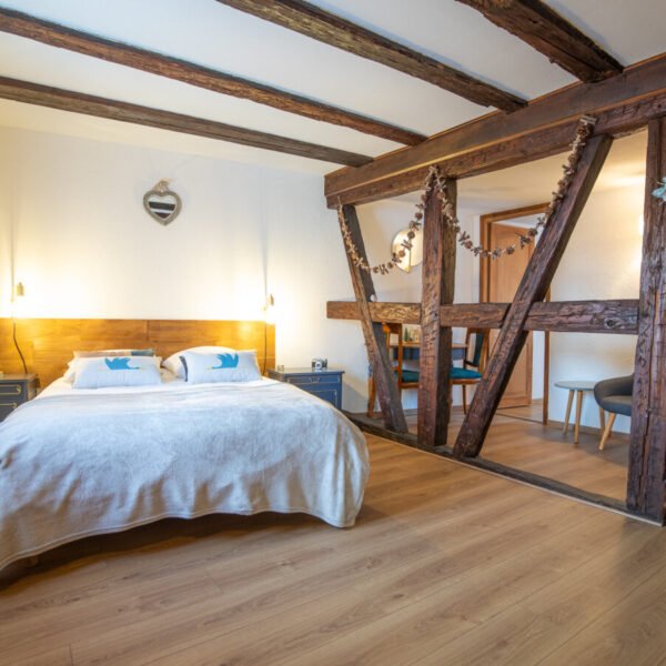 Chambre douillette aux Gites Le vieux Pressoir à Dieffenthal en Alsace