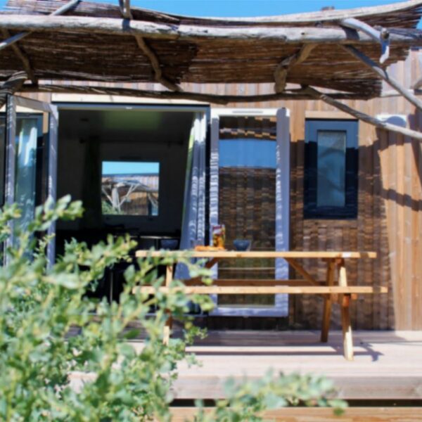 Mobil home 3 chambres au camping Les Bois Flottés de Camargue, dans le village de Salins-de-Giraud.