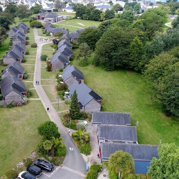 Vue du ciel du Village Beauséjour - vacances avec son chien en Bretagne