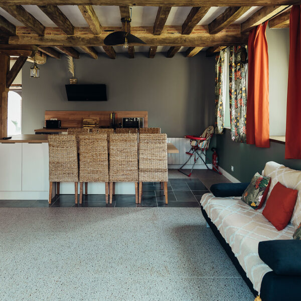 Salle de séjour du Domaine le Bas Chitray à Ménil en Mayenne